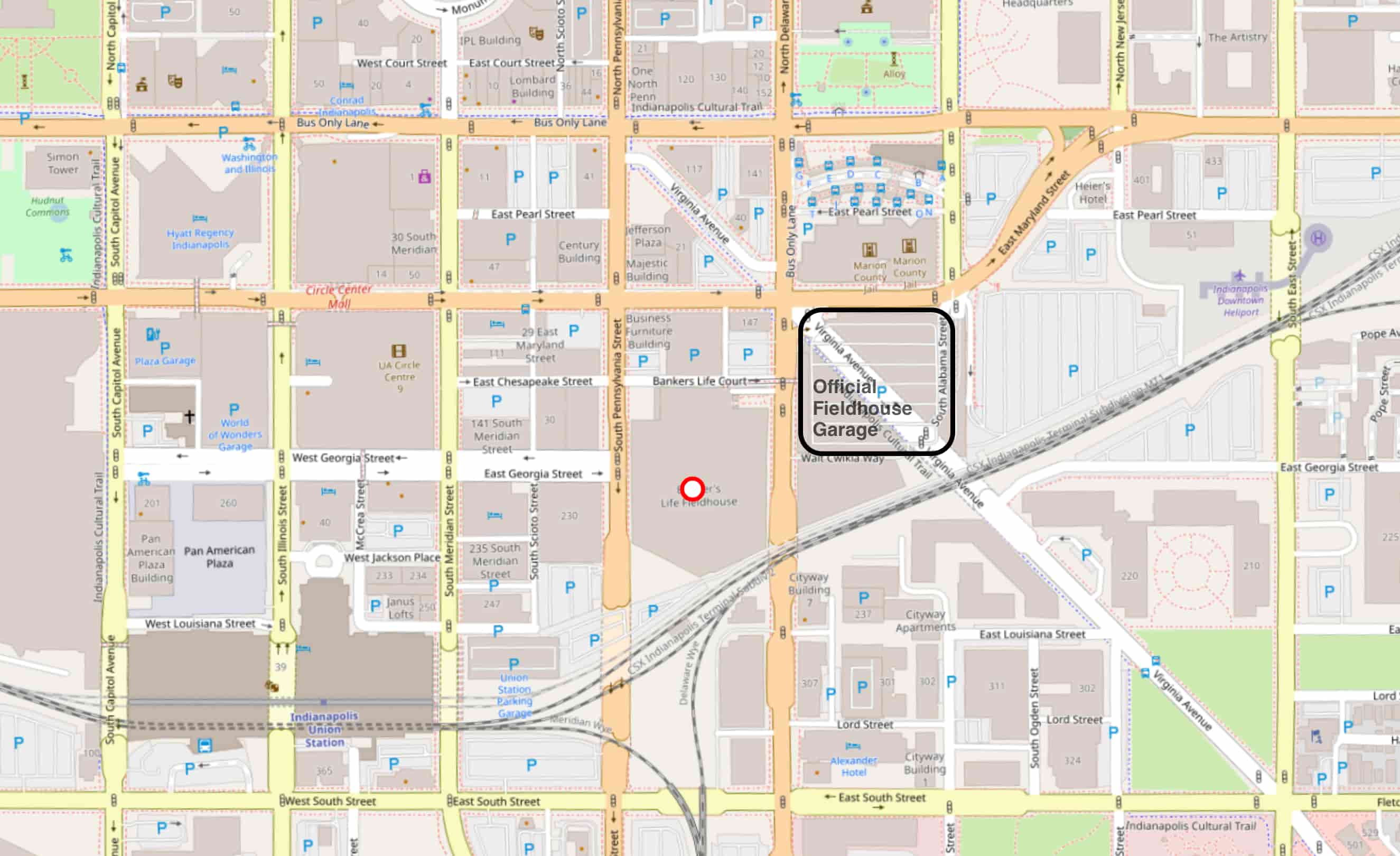 Bankers Life Fieldhouse Parking Map