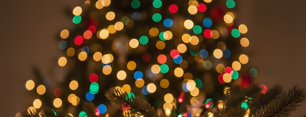 bokeh christmas lights Indianapolis